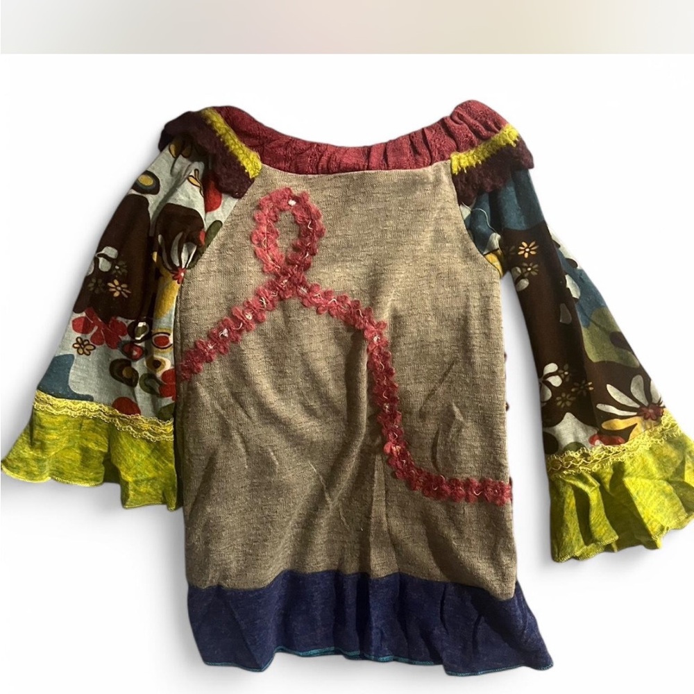 Colorful Patchwork Boho Dress - Picture 3 of 5